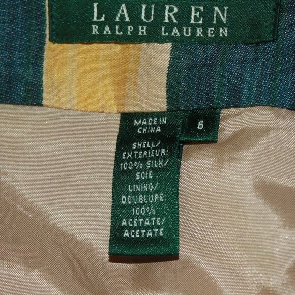 Lauren Ralph Lauren 100% Silk Pleated Skirt Size 6 - Picture 10 of 11